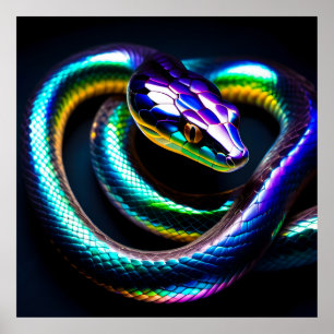 Iridescent Snakes Poster