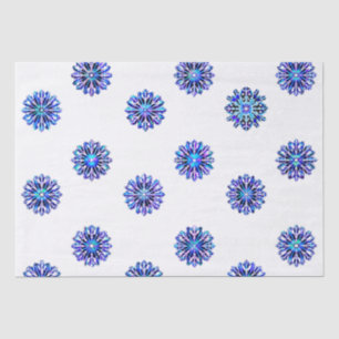 Iridescent Snowflakes Christmas Hanukah Gift Wrap Tissue Paper