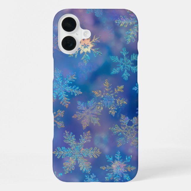 Iridescent snowflakes iPhone case (Back)