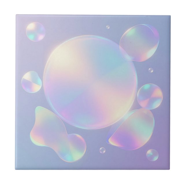 Iridescent Soap Bubble Dream Tile (Front)