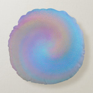 Iridescent Spiral Round Pillow
