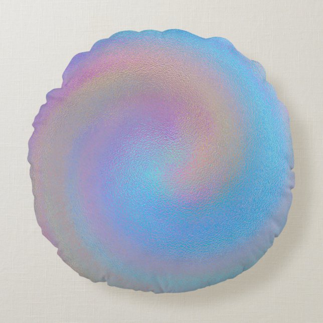 Iridescent Spiral Round Pillow (Front)
