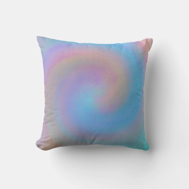Iridescent Spiral Throw Pillow (Front)