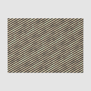Iridescent "textured foil" pale gold  black stripe tissue paper