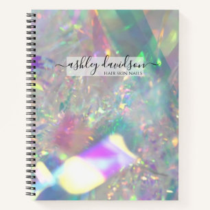 Iridescent Tinsel Modern Glam Notebook