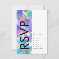 Iridescent Ultra Modern Monogram Wedding