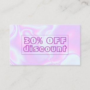 Iridescent unicorn skin faux holographic texture discount card
