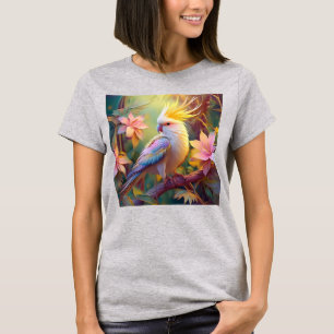 Iridescent Wing Cockatiel Fantasy Bird T-Shirt