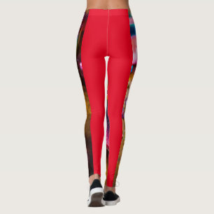Iridescente Jello dessert cube imprimé leggings