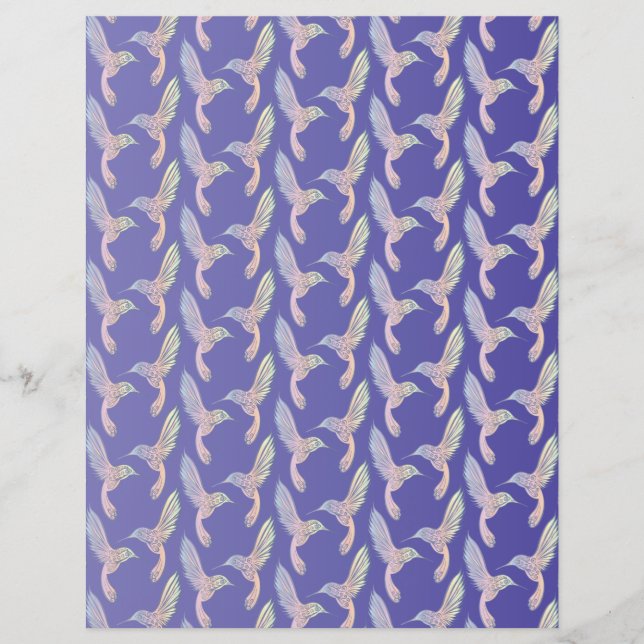 Iridescente & Purple Hummingbirds I Livre papier (Devant)