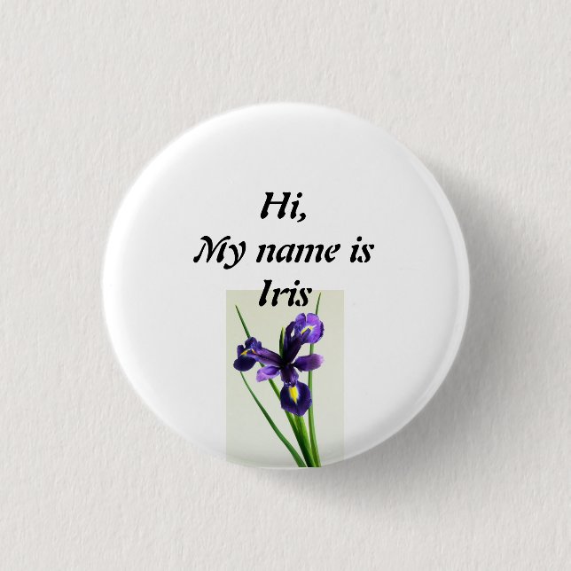Iris 1 Inch Round Button (Front)