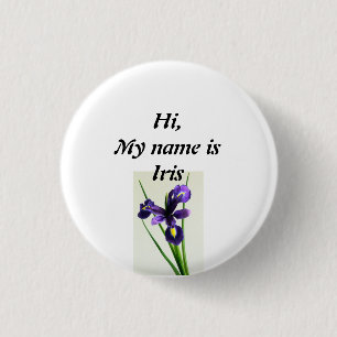 Iris 1 Inch Round Button