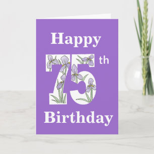 Iris 75th Birthday Card