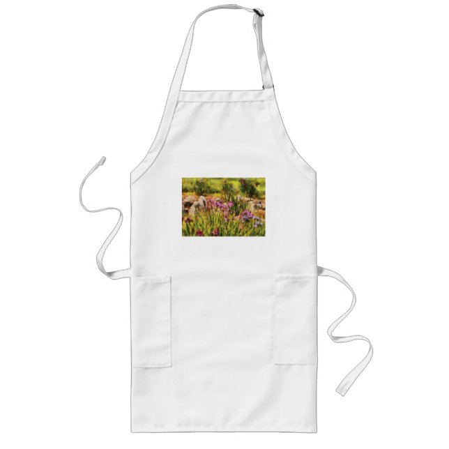 Iris - A Tribute to Monet Long Apron (Front)
