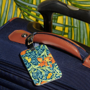 Iris, a William Morris pattern, Luggage Tag