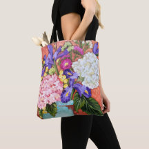 "Iris and Friends" Fine Art Floral Tote Bag