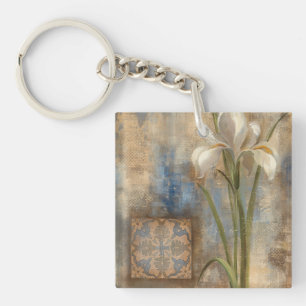 Iris and Tile Keychain