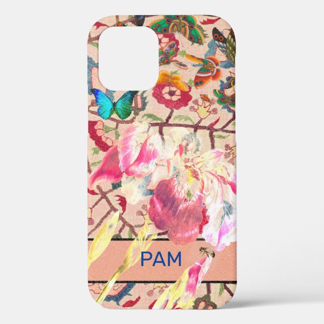 IRIS AND WILLIAM MORRIS iPhone 12 CASE DIY NAME (Back)