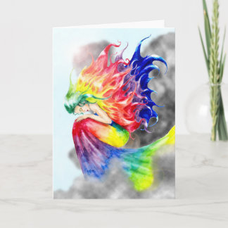 'Iris' Blank Greeting Card