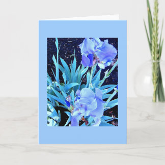 Iris Blank Greeting Card