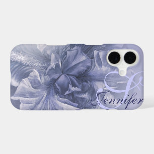 Iris bleu floral art 25ème coque