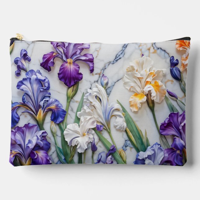 Iris Bloom Toiletry and Jewelry Bag (Front)