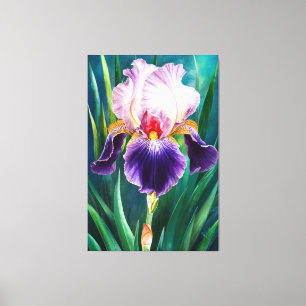 *~* Iris Bold  Flower Artsy Iris Painting AP84 Canvas Print