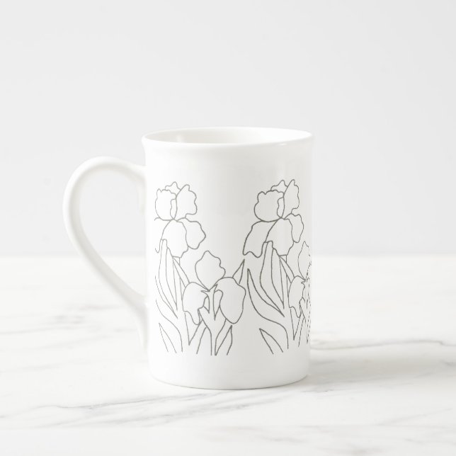 Iris Bone China Mug (Left)