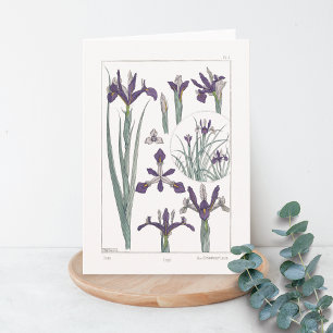 Iris Botanical Maurice Verneuil Blank Card