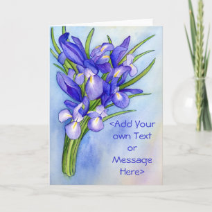 "Iris Bouquet" Painting Greeting Card