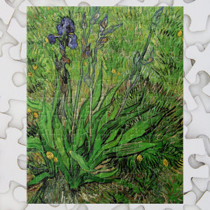 Iris by Vincent van Gogh, Vintage Garden Flowers Jigsaw Puzzle