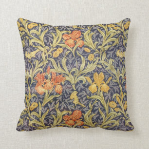 Iris by William Morris Throw Pillow