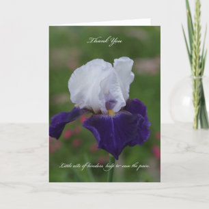 Iris Carte de remerciements de sympathie