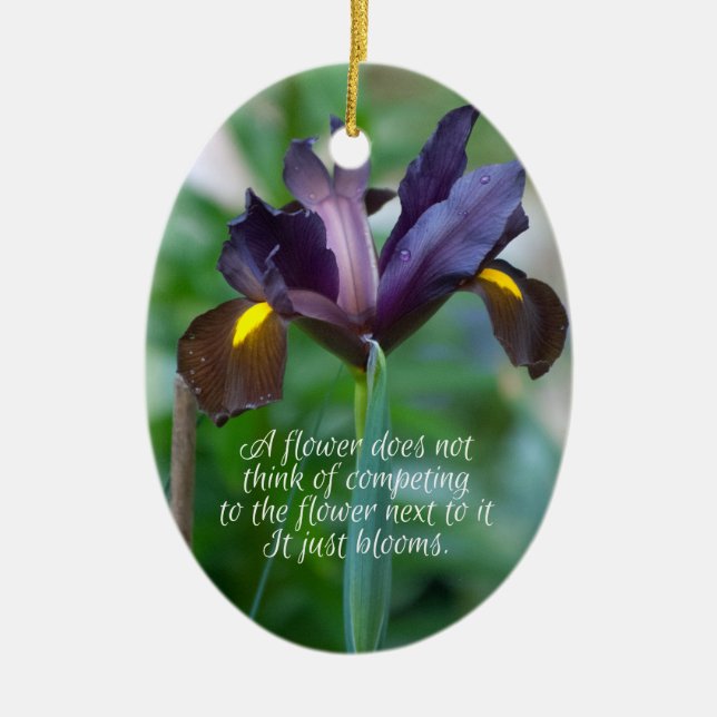 Iris Ceramic Ornament (Front)