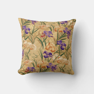Iris Chiyogami Throw Pillow