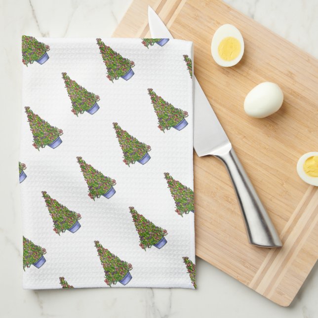 Iris Christmas Tree Kitchen towel (Quarter Fold)