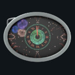 Iris Clock Emerald Belt Buckle<br><div class="desc">Iris Clock Emerald</div>