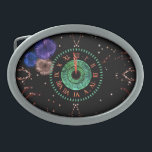 Iris Clock Emerald Belt Buckle<br><div class="desc">Iris Clock Emerald</div>