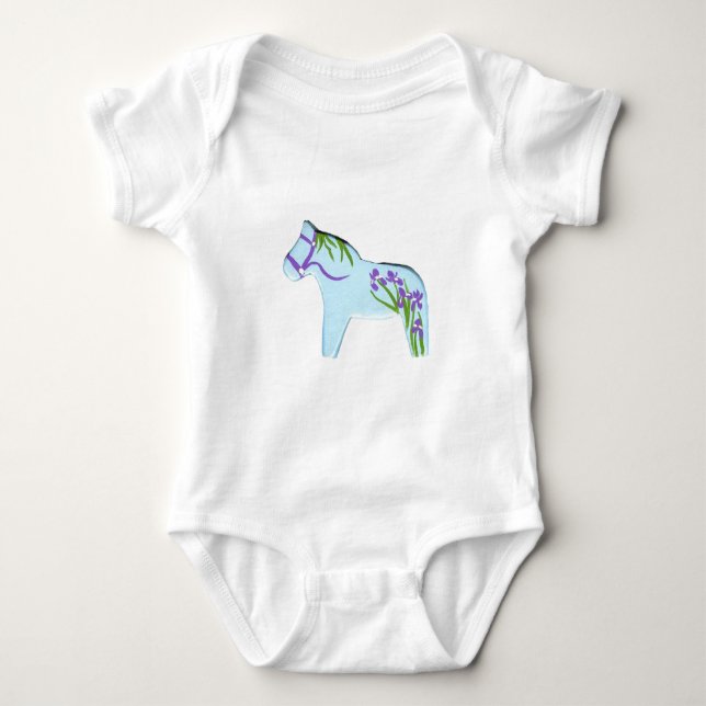 Iris Dala Horse Baby Bodysuit (Front)