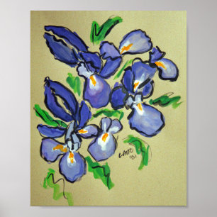 Iris Dance Peinture Abstraite Poster d'art Imprime