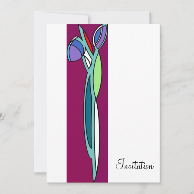 Iris d'art déco - invitation de CP (Devant)