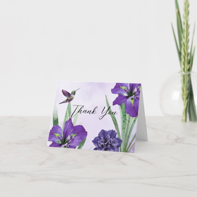 Iris et Carte de remerciements des colibris (Devant)