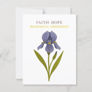 Iris — Faith, hope, meaningful friendship Postcard