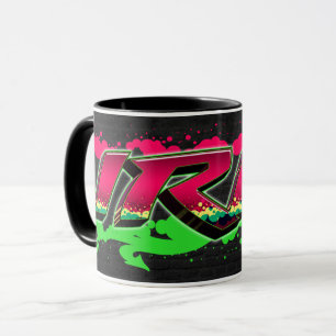 Iris First Name Name Graffiti red green Tasse Mug