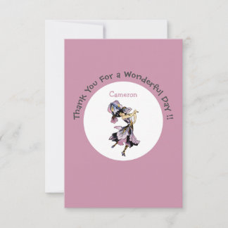 Iris - Fleur-de-Lis Whimsical Flower Party Supply Thank You Card