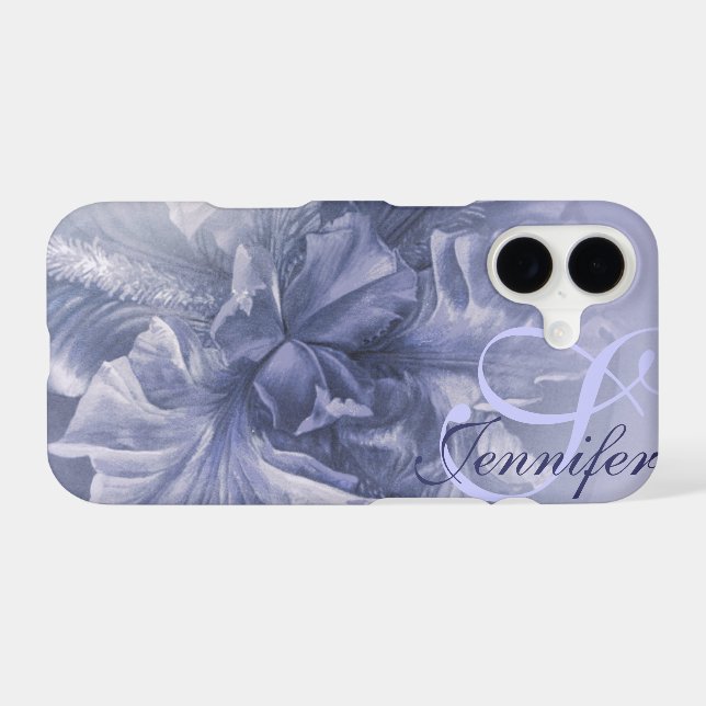 Iris floral blue art 25th case (Back (Horizontal))