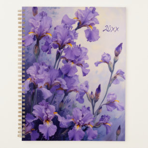 Iris Floral Spiral-Bound Planner Botanical Spring