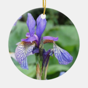 Iris Flower Ceramic Ornament