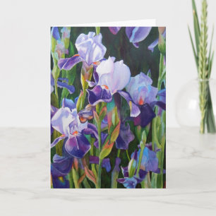 Iris Flower Garden Card