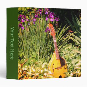 Iris Flower Garden Mandolin Nature Personalized Binder